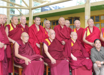 Top Tibetan Buddhist Abbotts at HH Dalai Lama temple complex, Mcleod Ganj, Dharamshala