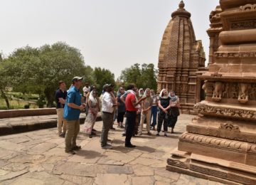 Soaking in the rich history of Khajuraho temples - Built in the 11th century during the Chandela Dynasty