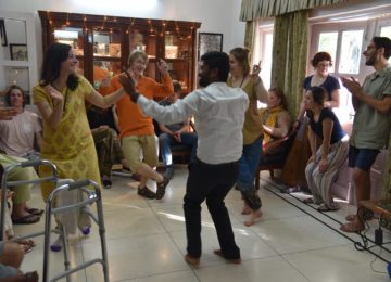 Bollywood dance session at an Indian home. The Indian film industry is the largest in the world in terms of number of films made each year and songs are an integral part of bollywood movies!