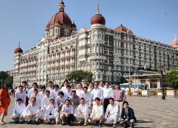 Group picture at the Heritage wing of the Taj Mahal Palace