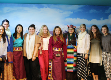 After a Tibetan style dance on stage at Tibet World NGO