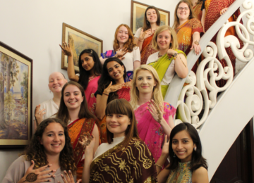 Day 12: Indian Attire and Home Visit - The students loved experiencing a Sari draping and Mehndi (henna) session during an Indian home visit where they were made to feel like they were a part of the family.