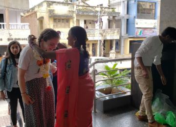 Day 0: University of York students were welcomed to Bangalore in traditional Indian fashion!
